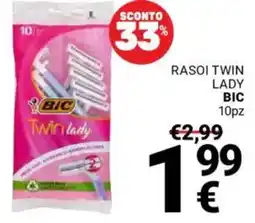 Supermercati Gulliver Rasoi twin lady BIC offerta