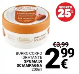 Supermercati Gulliver Burro corpo idratante SPUMA DI SCIAMPAGNA offerta