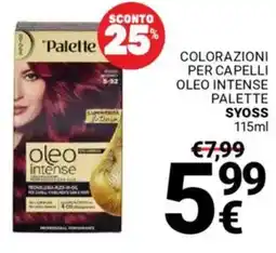 Supermercati Gulliver Colorazioni per capelli oleo intense palette SYOSS offerta