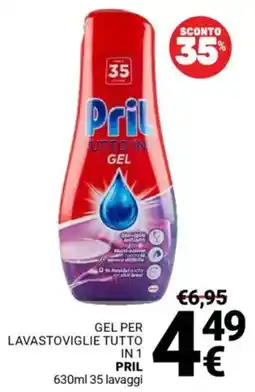 Supermercati Gulliver Gel per lavastoviglie tutto in 1 PRIL offerta