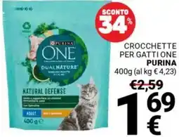 Supermercati Gulliver Crocchette per gatti one PURINA offerta