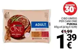 Supermercati Gulliver Cibo umido per cani one PURINA offerta