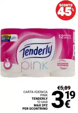 Supermercati Gulliver Carta igienica pink TENDERLY offerta