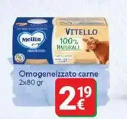 Supermercati Gulliver Mellin Omogeneizzato carne offerta