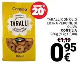 Supermercati Gulliver Taralli con olio extra vergine di oliva CONSILIA offerta