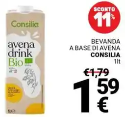 Supermercati Gulliver Bevanda a base di avena CONSILIA offerta