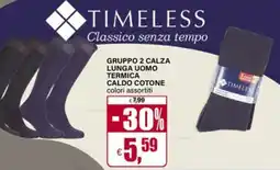 Il Gigante Timeless gruppo 2 calza lunga uomo termica caldo cotone offerta