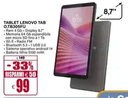 Il Gigante TABLET LENOVO TAB O.TB305FU offerta
