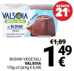 Supermercati Gulliver Budini vegetali VALSOIA offerta
