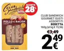 Supermercati Gulliver Club sandwich gourmet BERETTA offerta