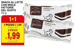 Il Gigante Snack al latte con miele fattorie del gusto offerta