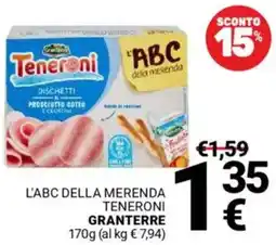 Supermercati Gulliver L'abc della merenda teneroni GRANTERRE offerta