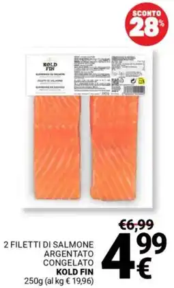 Supermercati Gulliver 2 filetti di salmone argentato congelato KOLD FIN offerta