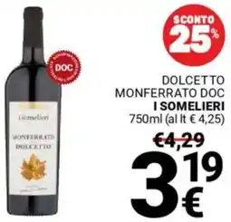 Supermercati Gulliver Dolcetto monferrato doc I SOMELIERI offerta