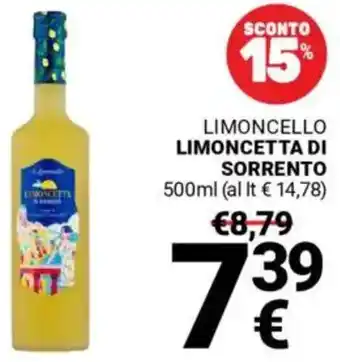 Supermercati Gulliver LIMONCELLO LIMONCETTA DI SORRENTO offerta