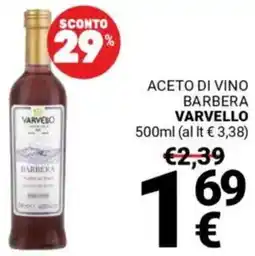 Supermercati Gulliver Aceto di vino barbera VARVELLO offerta