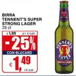 Il Gigante Birra tennent's super strong lager offerta
