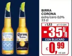 Il Gigante BIRRA CORONA extra/cero 0,0% offerta