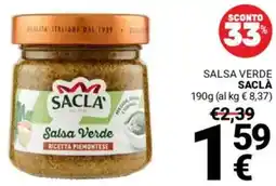 Supermercati Gulliver Salsa verde SACLÀ offerta