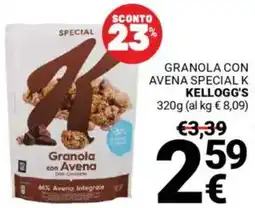 Supermercati Gulliver Granola con avena special k KELLOGG'S offerta