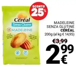 Supermercati Gulliver Madeleine senza glutine CÉRÉAL offerta