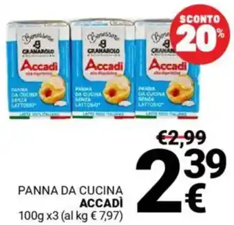 Supermercati Gulliver Panna da cucina ACCADÌ offerta