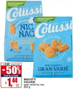Il Gigante Biscotti colussi gran varié/nic nac offerta