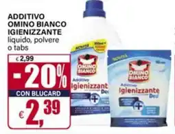 Il Gigante Additivo omino bianco igienizzante liquido, polvere o tabs offerta
