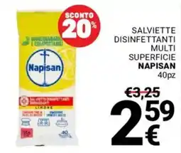 Supermercati Gulliver Salviette disinfettanti multi superficie NAPISAN offerta