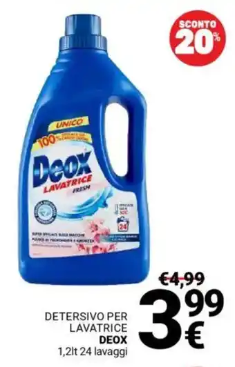 Supermercati Gulliver Detersivo per lavatrice DEOX offerta