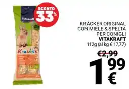 Supermercati Gulliver Kräcker original con miele & spelta per conigli VITAKRAFT offerta