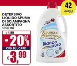 Il Gigante Detersivo liquido SPUMA DI SCIAMPAGNA offerta