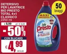 Il Gigante Detersivo per lavatrice bio presto total 4+1 classico offerta