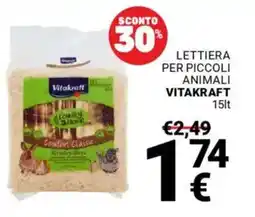 Supermercati Gulliver Lettiera per piccoli animali VITAKRAFT offerta