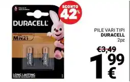 Supermercati Gulliver Pile duracell offerta