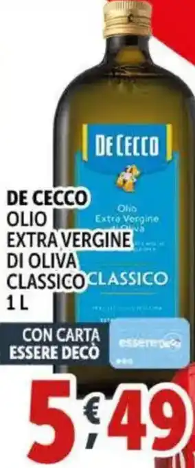 Deco Supermercati De cecco olio extra vergine di oliva classico offerta