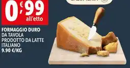 Deco Supermercati Formaggio duro da tavola prodotto da latte italiano offerta