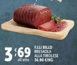 Deco Supermercati F.lli billo bresaola alla tirolese offerta