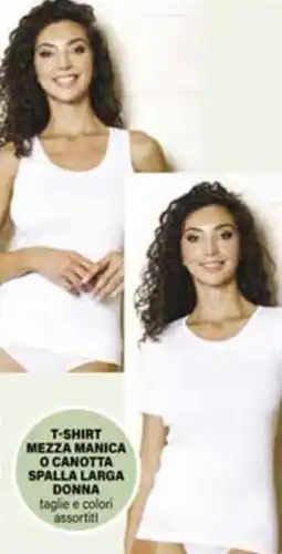 Il Gigante T-shirt jerez mezza manica o canotta spalla larga donna offerta