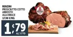 Deco Supermercati Renzini prosciutto cotto arrosto alla brace offerta