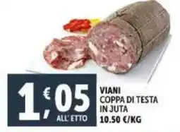 Deco Supermercati Viani coppa di testa in juta offerta
