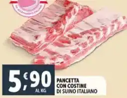 Deco Supermercati Pancetta con costine di suino italiano offerta