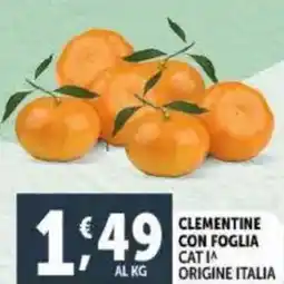 Deco Supermercati Clementine con foglia offerta