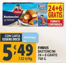 Deco Supermercati Findus bastoncini offerta