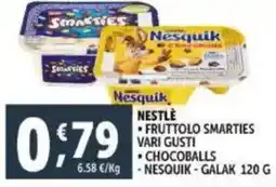 Deco Supermercati Nestle fruttolo smarties, chocoballs, nesquik e galak offerta