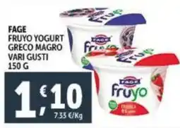 Deco Supermercati Fage fruyo yogurt greco magro offerta