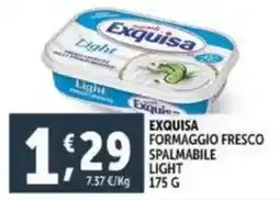 Deco Supermercati Exquisa formaggio fresco spalmabile light offerta
