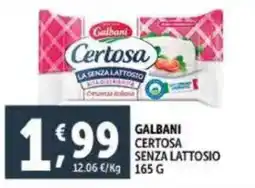 Deco Supermercati Galbani certosa senza lattosio offerta
