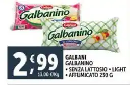 Deco Supermercati Galbani galbanino senza lattosio, light e affumicato offerta