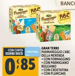 Deco Supermercati Gran terre parmareggio l'abc della merenda offerta